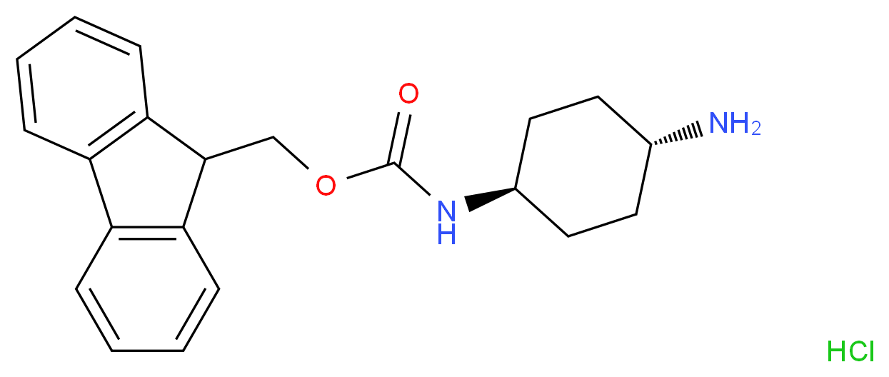 (9H-Fluoren-9-yl)methyl (trans-4-aminocyclohexyl)carbamate hydrochloride_分子结构_CAS_672310-17-7)