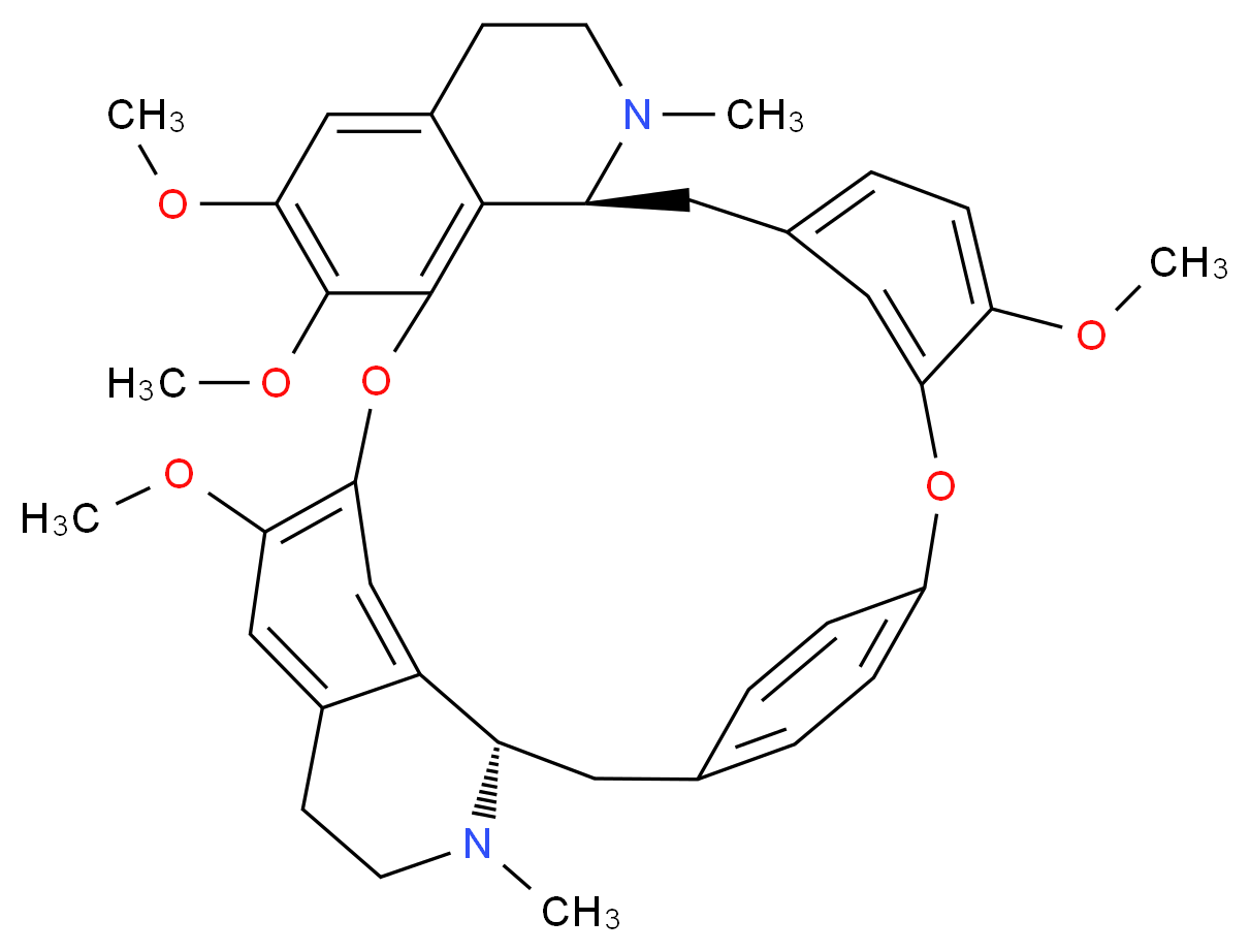 Tetrandrine(Fanchinine)_分子结构_CAS_518-34-3)
