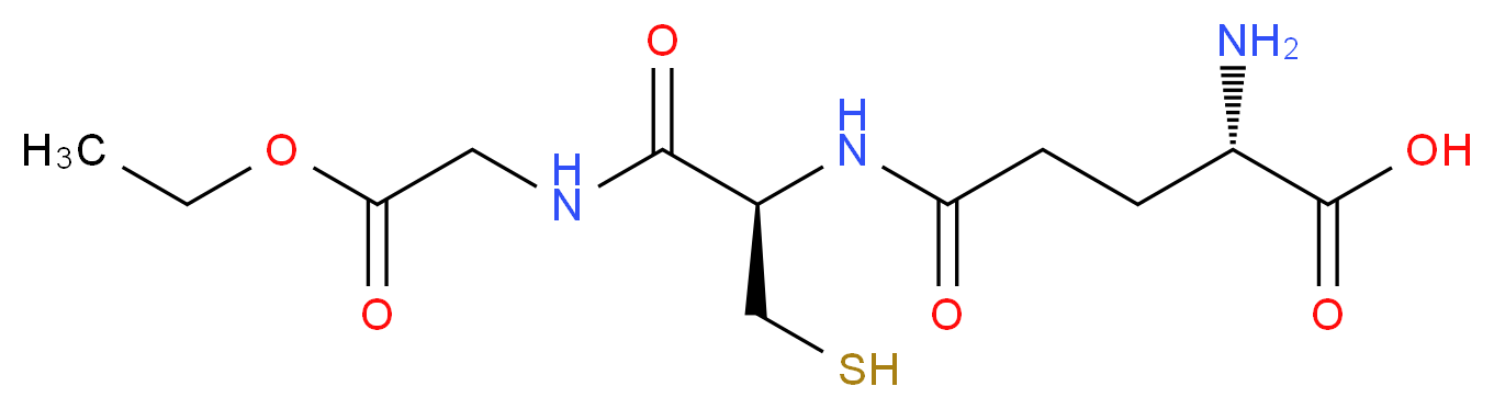 (2S)-2-amino-4-{[(1R)-1-[(2-ethoxy-2-oxoethyl)carbamoyl]-2-sulfanylethyl]carbamoyl}butanoic acid_分子结构_CAS_92614-59-0