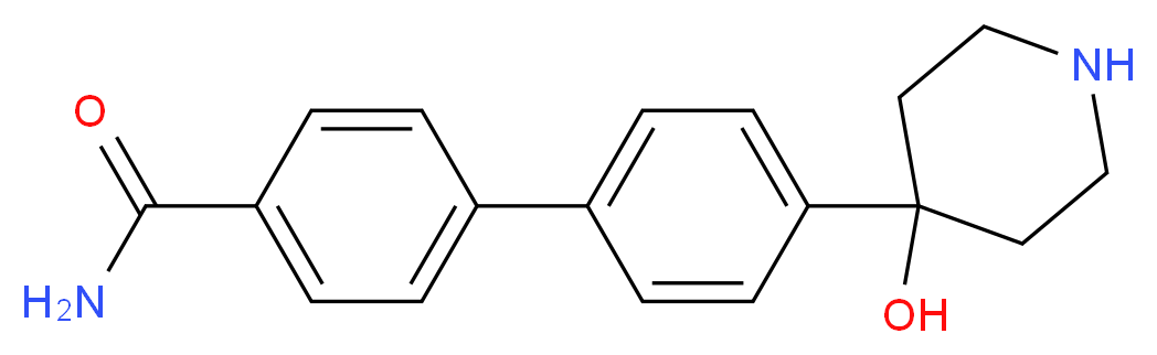 4'-(4-hydroxypiperidin-4-yl)biphenyl-4-carboxamide_分子结构_CAS_)