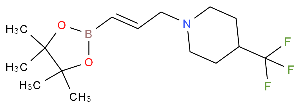 1-[(2E)-3-(tetramethyl-1,3,2-dioxaborolan-2-yl)prop-2-en-1-yl]-4-(trifluoromethyl)piperidine_分子结构_CAS_865652-21-7