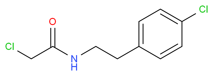 2-chloro-N-[2-(4-chlorophenyl)ethyl]acetamide_分子结构_CAS_3840-66-2