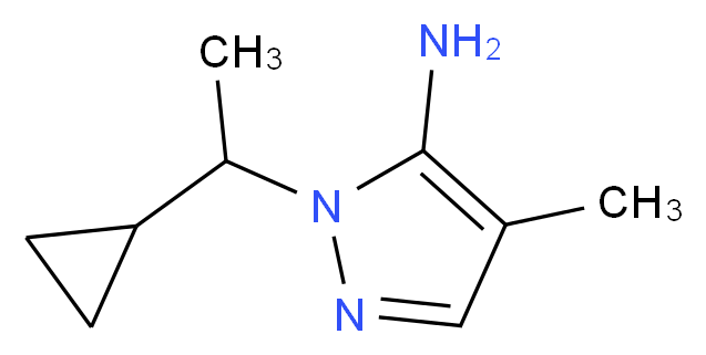 1-(1-cyclopropylethyl)-4-methyl-1H-pyrazol-5-amine_分子结构_CAS_957514-22-6)