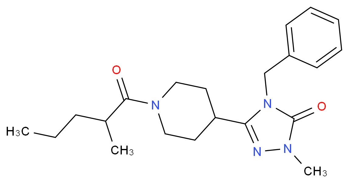 4-benzyl-2-methyl-5-[1-(2-methylpentanoyl)piperidin-4-yl]-2,4-dihydro-3H-1,2,4-triazol-3-one_分子结构_CAS_)