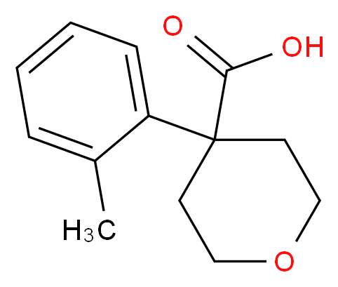 4-(2-methylphenyl)oxane-4-carboxylic acid_分子结构_CAS_3648-77-9