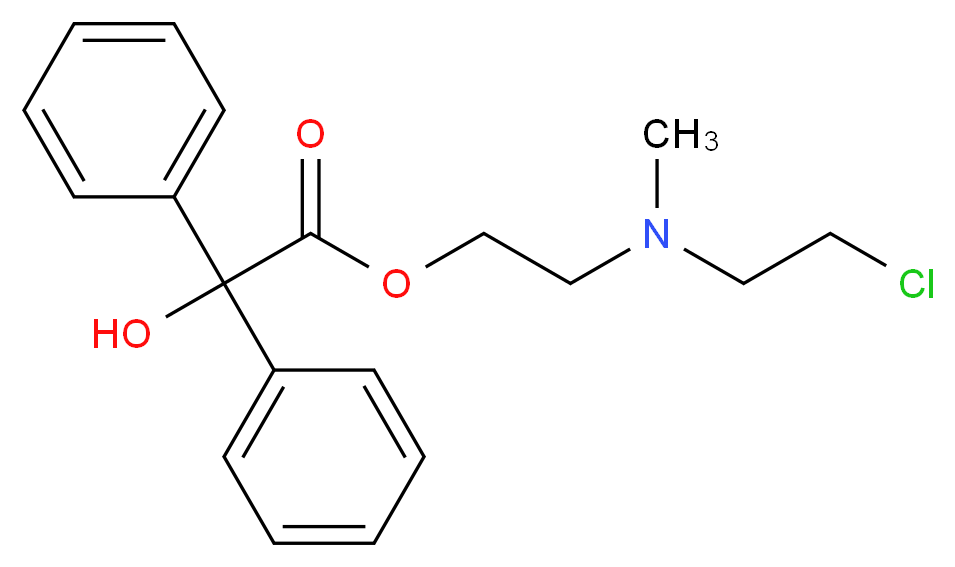 2-[(2-chloroethyl)(methyl)amino]ethyl 2-hydroxy-2,2-diphenylacetate_分子结构_CAS_5746-42-9