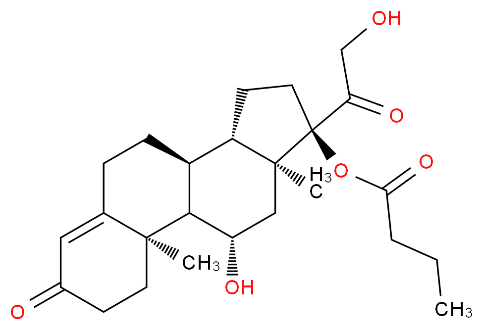 Hydrocortisone 17-butyrate_分子结构_CAS_13609-67-1)