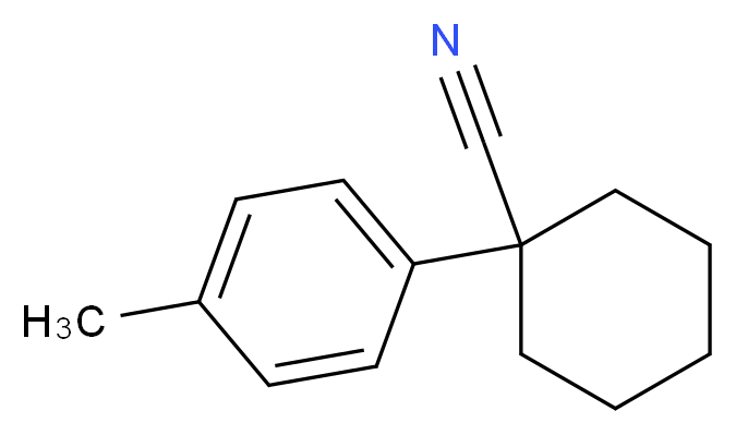 1-(4-Methylphenyl)cyclohexanecarbonitrile_分子结构_CAS_1206-13-9)