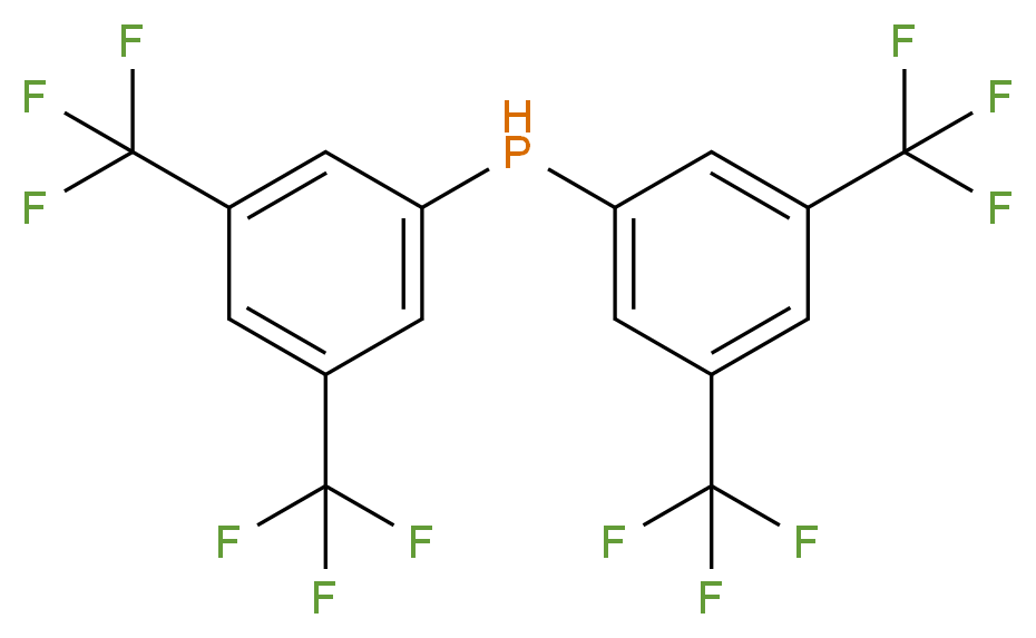 双(3,5-二(三氟甲基)苯基)膦_分子结构_CAS_166172-69-6)