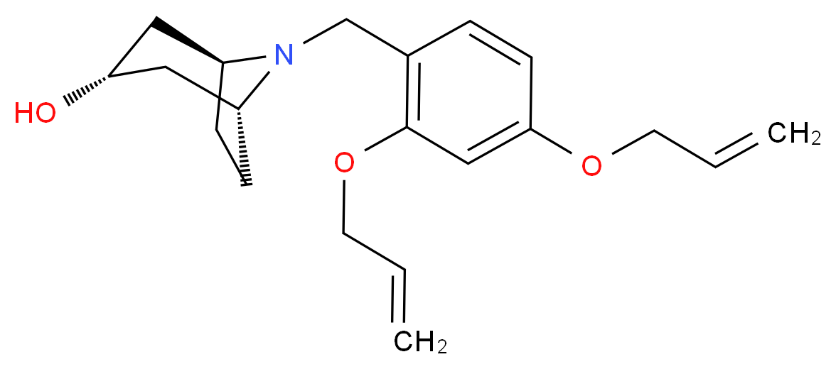 (3-endo)-8-[2,4-bis(allyloxy)benzyl]-8-azabicyclo[3.2.1]octan-3-ol_分子结构_CAS_)