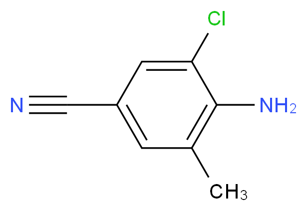 4-amino-3-chloro-5-methylbenzonitrile_分子结构_CAS_158296-69-6