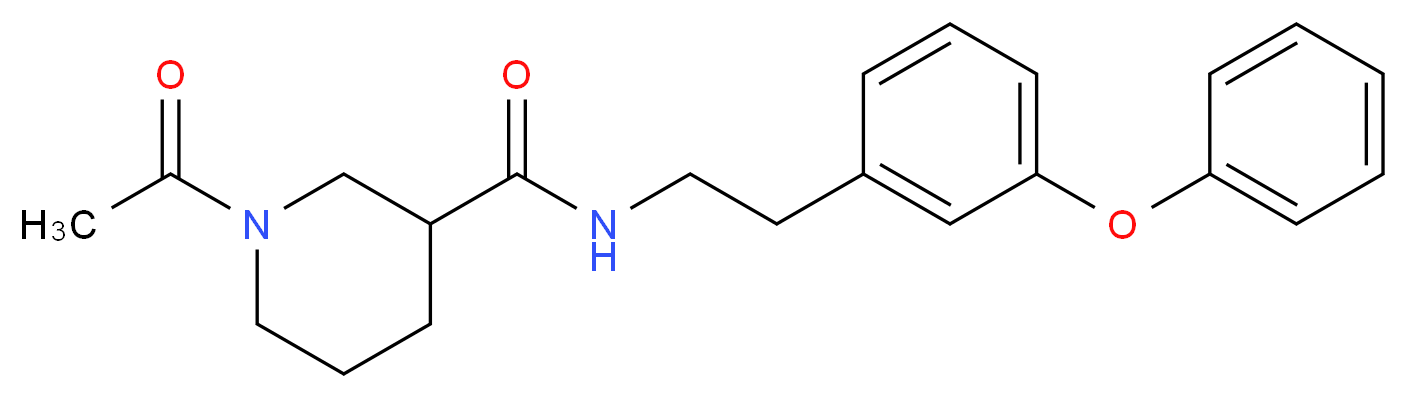1-acetyl-N-[2-(3-phenoxyphenyl)ethyl]-3-piperidinecarboxamide_分子结构_CAS_)