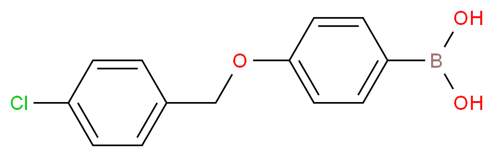 {4-[(4-chlorophenyl)methoxy]phenyl}boronic acid_分子结构_CAS_870778-91-9