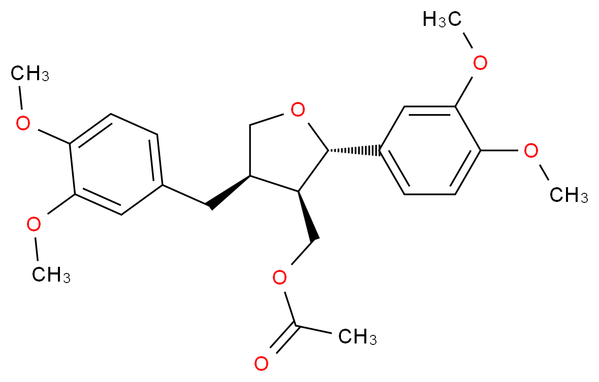 9-O-Acetyl-4,4'-di-O-methyllariciresinol_分子结构_CAS_73354-15-1)