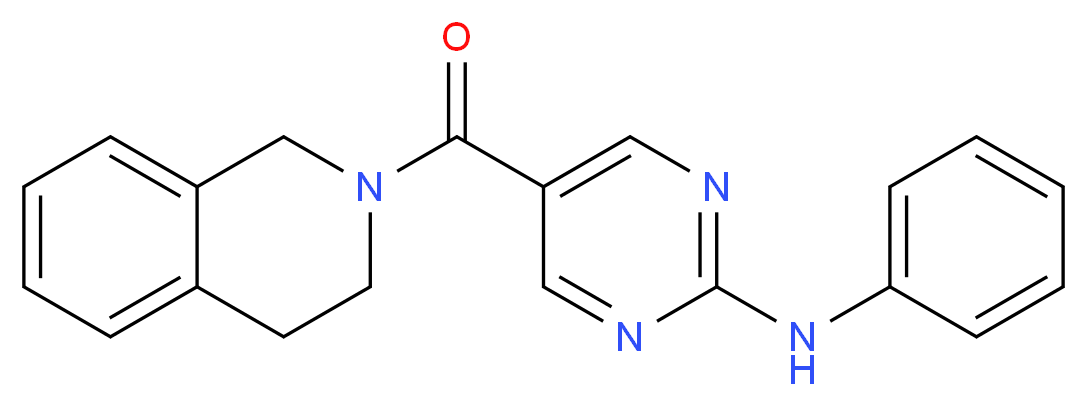 5-(3,4-dihydro-2(1H)-isoquinolinylcarbonyl)-N-phenyl-2-pyrimidinamine_分子结构_CAS_)
