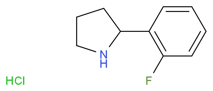 2-(2-fluorophenyl)pyrrolidine hydrochloride_分子结构_CAS_1197227-16-9