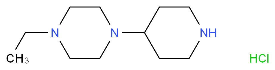 1-ethyl-4-(piperidin-4-yl)piperazine hydrochloride_分子结构_CAS_202991-77-3