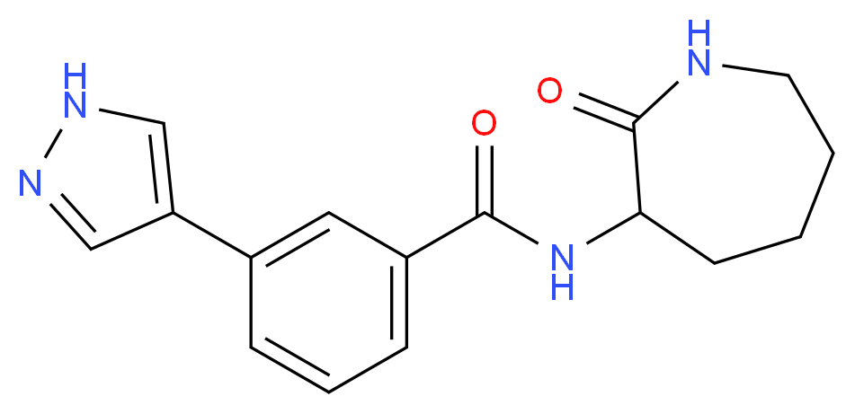 N-(2-oxoazepan-3-yl)-3-(1H-pyrazol-4-yl)benzamide_分子结构_CAS_)