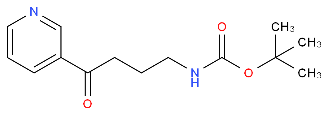 4-Bocamino-1-pyridin-3-yl-butan-1-one_分子结构_CAS_1134327-87-9)