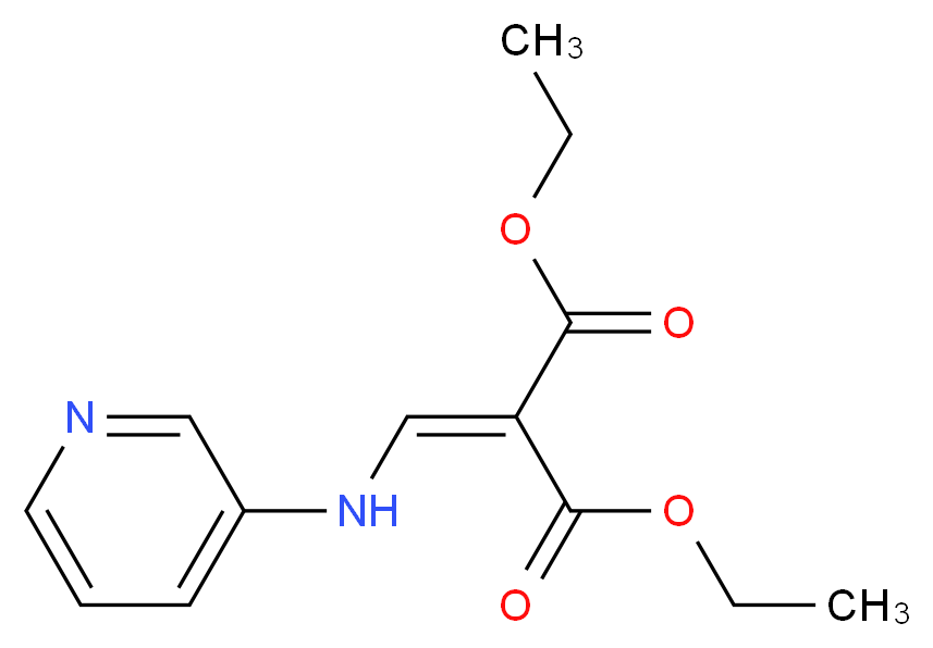 1,3-Diethyl 2-{[(pyridin-3-yl)amino]-methylidene}propanedioate_分子结构_CAS_14029-71-1)