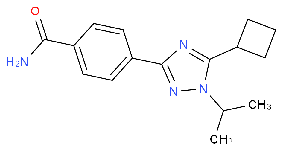 4-(5-cyclobutyl-1-isopropyl-1H-1,2,4-triazol-3-yl)benzamide_分子结构_CAS_)