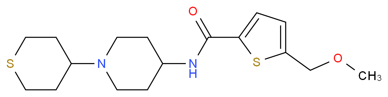 5-(methoxymethyl)-N-[1-(tetrahydro-2H-thiopyran-4-yl)piperidin-4-yl]thiophene-2-carboxamide_分子结构_CAS_)