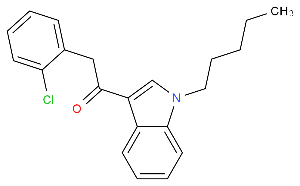 2-(2-chlorophenyl)-1-(1-pentyl-1H-indol-3-yl)ethan-1-one_分子结构_CAS_864445-54-5