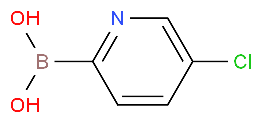(5-chloropyridin-2-yl)boronic acid_分子结构_CAS_652148-91-9
