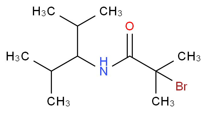 2-Bromo-N-(2,4-dimethylpent-3-yl)-2-methylpropionamide_分子结构_CAS_)