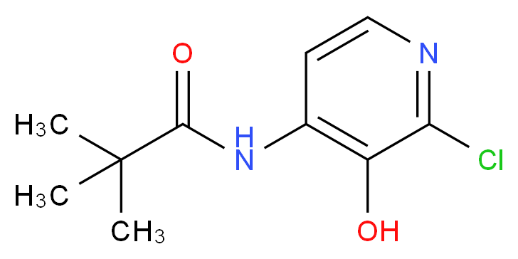 N-(2-Chloro-3-hydroxypyridin-4-yl)pivalamide_分子结构_CAS_1021339-26-3)