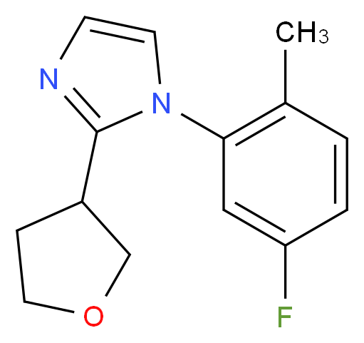 1-(5-fluoro-2-methylphenyl)-2-(tetrahydrofuran-3-yl)-1H-imidazole_分子结构_CAS_)