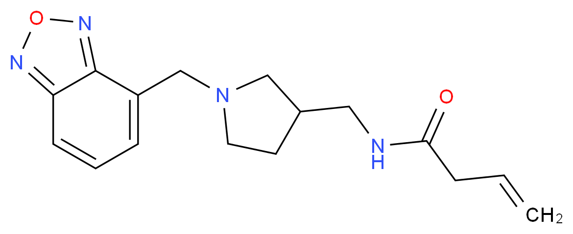 N-{[1-(2,1,3-benzoxadiazol-4-ylmethyl)pyrrolidin-3-yl]methyl}but-3-enamide_分子结构_CAS_)