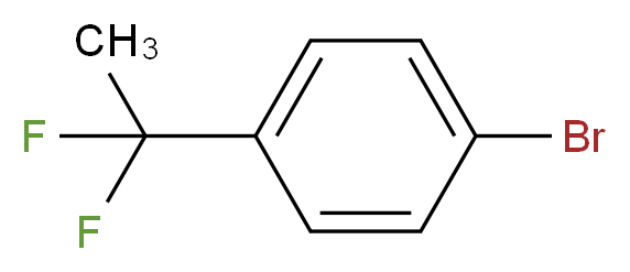 1-bromo-4-(1,1-difluoroethyl)benzene_分子结构_CAS_1000994-95-5