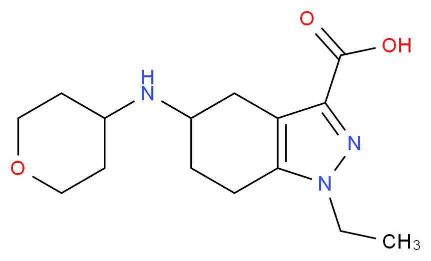 1-ethyl-5-(tetrahydro-2H-pyran-4-ylamino)-4,5,6,7-tetrahydro-1H-indazole-3-carboxylic acid_分子结构_CAS_)