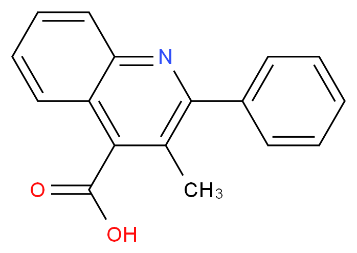 3-Methyl-2-phenylquinoline-4-carboxylic acid_分子结构_CAS_43071-45-0)