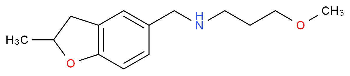 (3-Methoxy-propyl)-(2-methyl-2,3-dihydro-benzofuran-5-ylmethyl)-amine_分子结构_CAS_)