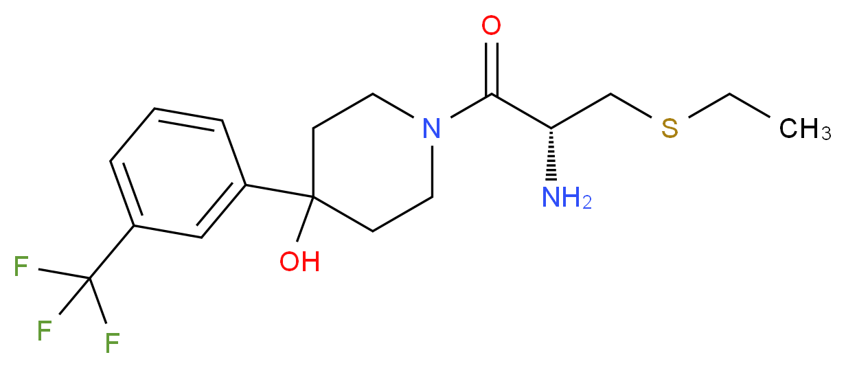 1-(S-ethyl-L-cysteinyl)-4-[3-(trifluoromethyl)phenyl]-4-piperidinol_分子结构_CAS_)