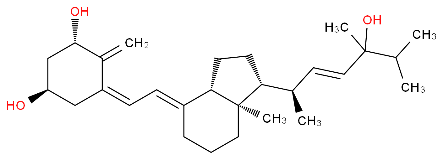 1α,24-Dihydroxy Vitamin D2 _分子结构_CAS_124043-51-2)