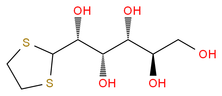 D-葡萄糖，乙烯二硫代缩醛_分子结构_CAS_3650-65-5)