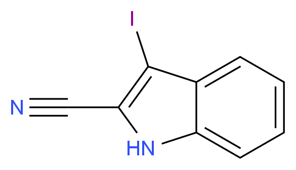 3-Iodo-1H-indole-2-carbonitrile_分子结构_CAS_)