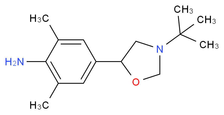 4-(3-TERT-BUTYL-OXAZOLIDIN-5-YL)-2,6-DIMETHYL-PHENYLAMINE_分子结构_CAS_50617-62-4)