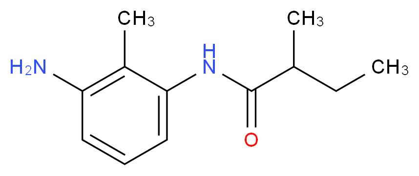 N-(3-amino-2-methylphenyl)-2-methylbutanamide_分子结构_CAS_946768-76-9