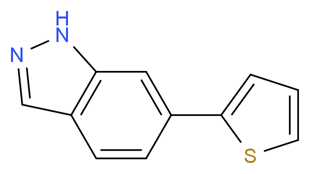 6-THIOPHEN-2-YL-1H-INDAZOLE_分子结构_CAS_885272-10-6)