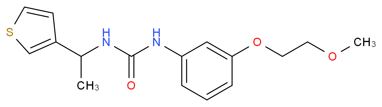 N-[3-(2-methoxyethoxy)phenyl]-N'-[1-(3-thienyl)ethyl]urea_分子结构_CAS_)