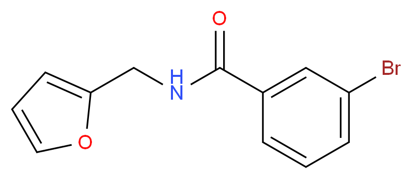 3-bromo-N-(furan-2-ylmethyl)benzamide_分子结构_CAS_346663-79-4