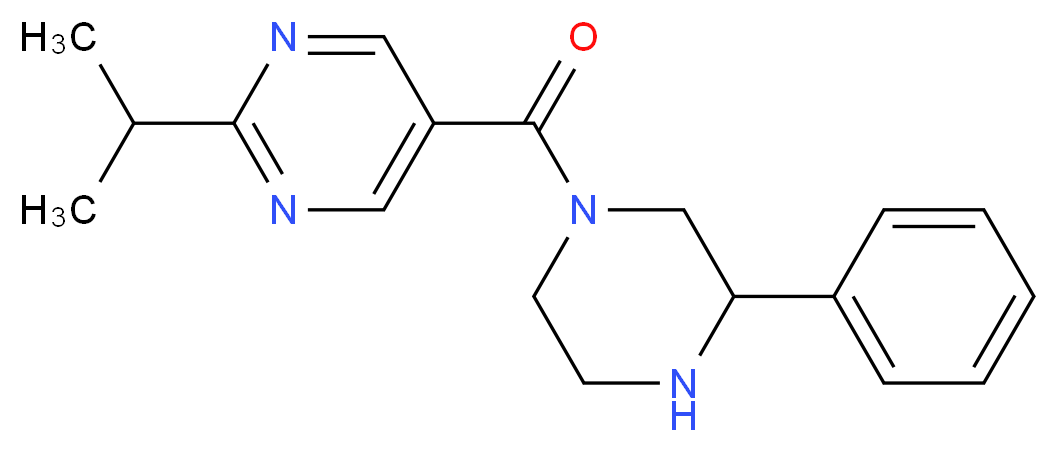 2-isopropyl-5-[(3-phenylpiperazin-1-yl)carbonyl]pyrimidine_分子结构_CAS_)