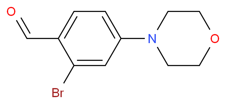 2-bromo-4-(morpholin-4-yl)benzaldehyde_分子结构_CAS_883522-52-9