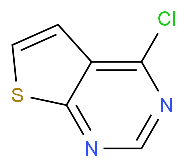 4-chlorothieno[2,3-d]pyrimidine_分子结构_CAS_14080-59-2