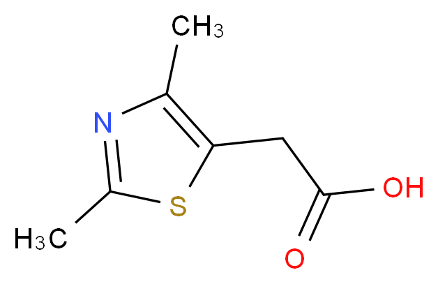 (2,4-Dimethyl-thiazol-5-yl)-acetic acid_分子结构_CAS_34272-65-6)