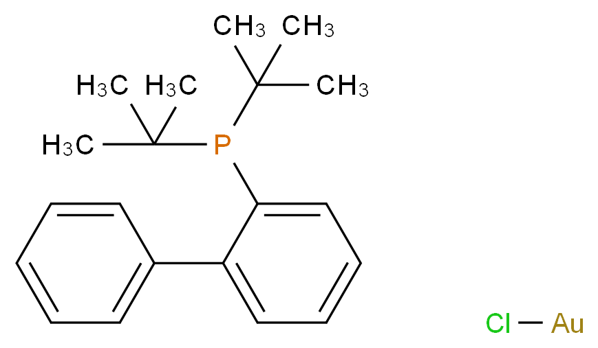 氯[2-(二叔丁基磷)二苯基]金_分子结构_CAS_854045-93-5)